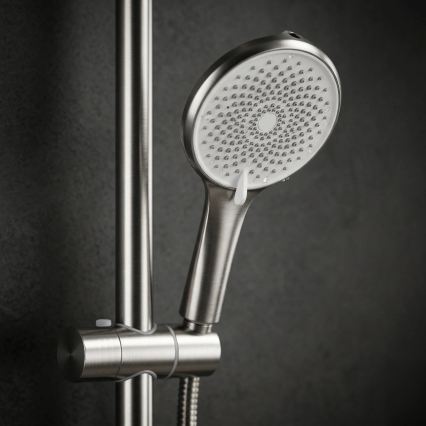 REA-P9498 - Komplet prhe z baterijo RIVO, brušeno nerjavno jeklo