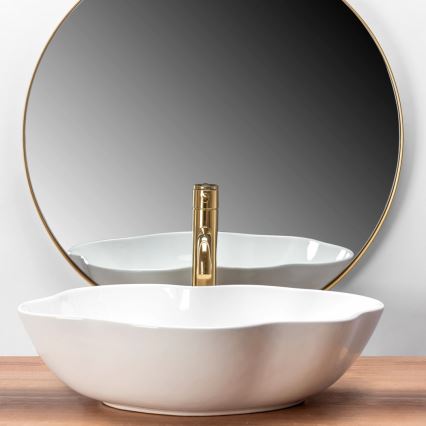REA-U0265 - Umivalnik za pult PEARL 38x50,5 cm keramika/sijajna bela