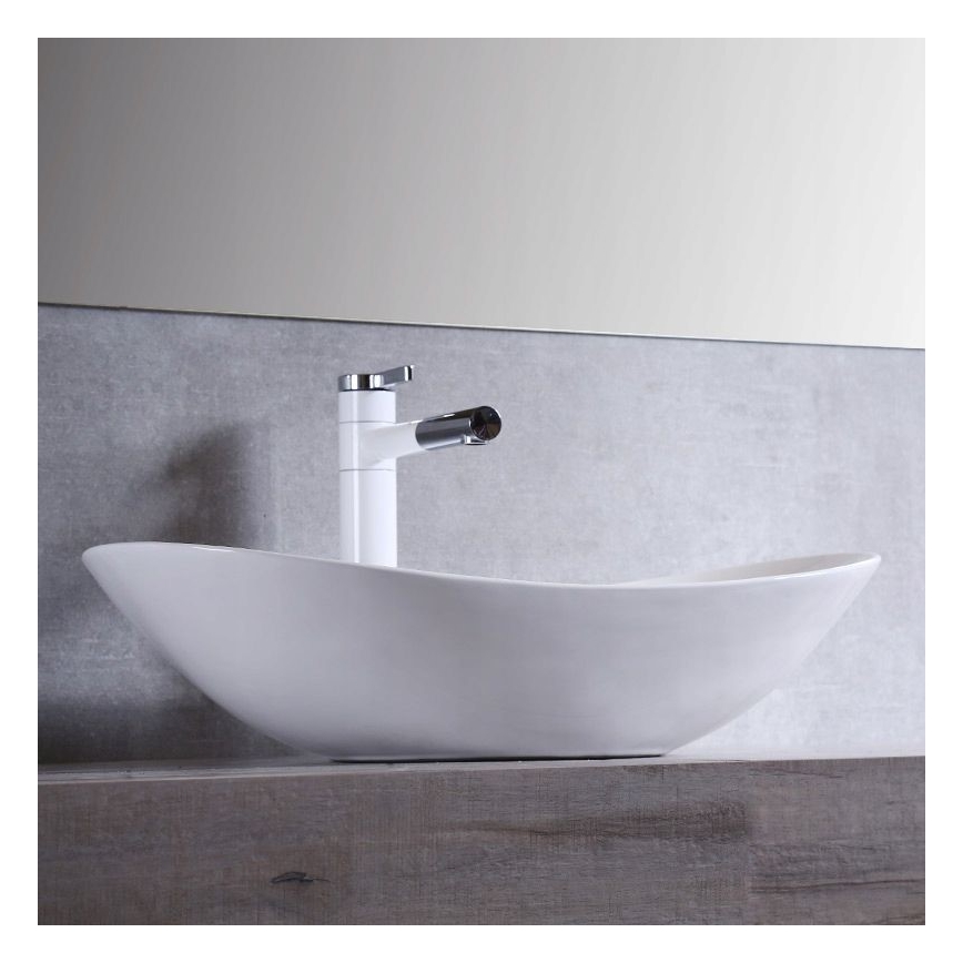 REA-U0441 - Umivalnik na pult ROYAL 35,5x61,5 cm keramika/sijajna bela