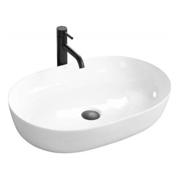 REA-U0563 - Umivalnik na pult CLEO 41x81 cm keramika/sijajno bela