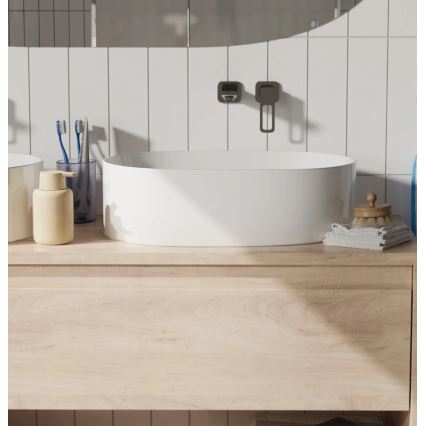 REA-U0600 - Umivalnik na pult ALMA 36x57 cm keramika/sijajna bela