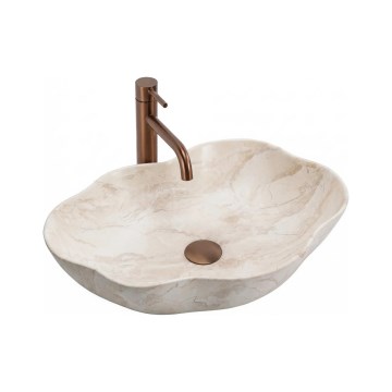 REA-U0619 - Umivalnik za pult PEARL 38x50,5 cm keramika/bež
