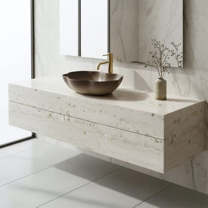 REA-U0629 - Umivalnik na pult PEARL 38x50,5 cm keramika/rjava