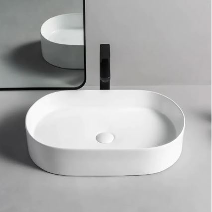 REA-U1055 - Umivalnik za pult NADIA 38,5 x 61 cm keramika/sijajna bela