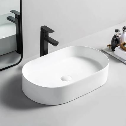REA-U1055 - Umivalnik za pult NADIA 38,5 x 61 cm keramika/sijajna bela