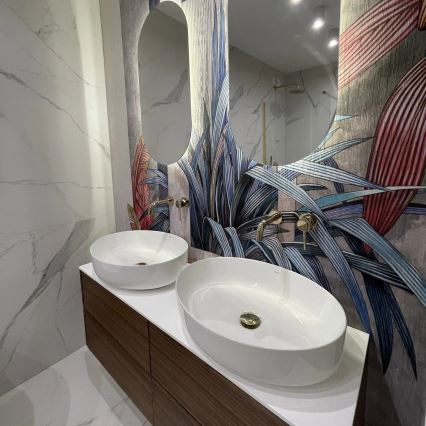 REA-U1223 - Umivalnik za pult QUEEN 41,5x55 cm keramika/sijajno bela