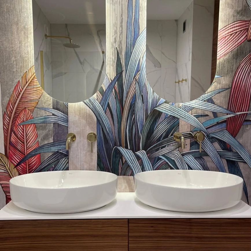 REA-U1223 - Umivalnik za pult QUEEN 41,5x55 cm keramika/sijajno bela