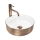 REA-U3303 - Umivalnik na pult SAMI, premer 37 cm, keramika/bela/zlata