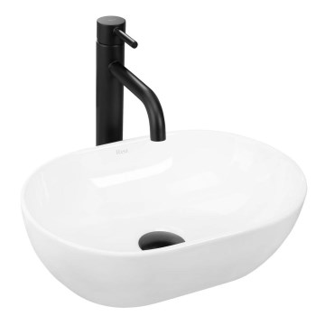REA-U3322 - Umivalnik na pult AMELIA MINI 26x38 cm keramika/sijajna bela
