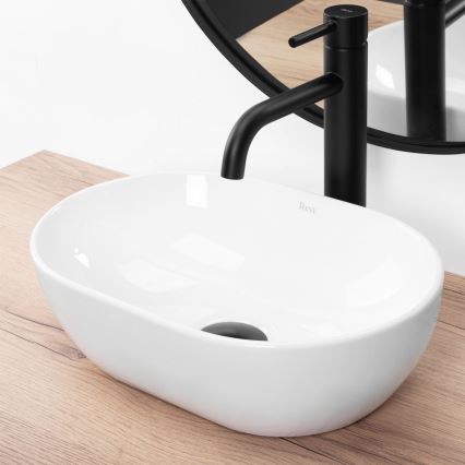 REA-U3322 - Umivalnik na pult AMELIA MINI 26x38 cm keramika/sijajna bela