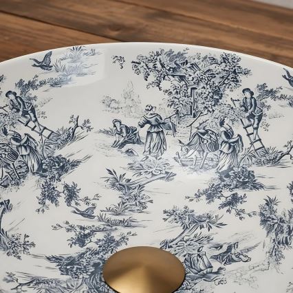 REA-U3608 - Nadpultni umivalnik JULIANA 40 cm keramika/bela/modra