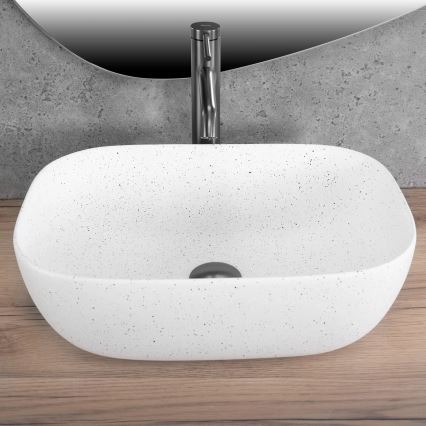 REA-U4001 - Umivalnik na pult BELINDA 33,5x46,5 cm keramika/matna bela