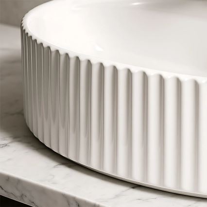 REA-U4003 - Nadpultni umivalnik MARCELA 35,5x50 cm keramika/sijajno bela