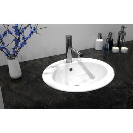 REA-U4122 - Vgradni umivalnik DALIA 46x51,5 cm keramika/sijajna bela