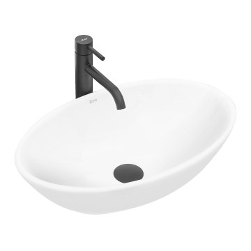 REA-U4603 - Umivalnik na pult PAMELA 33x53 cm keramika/sijajna bela