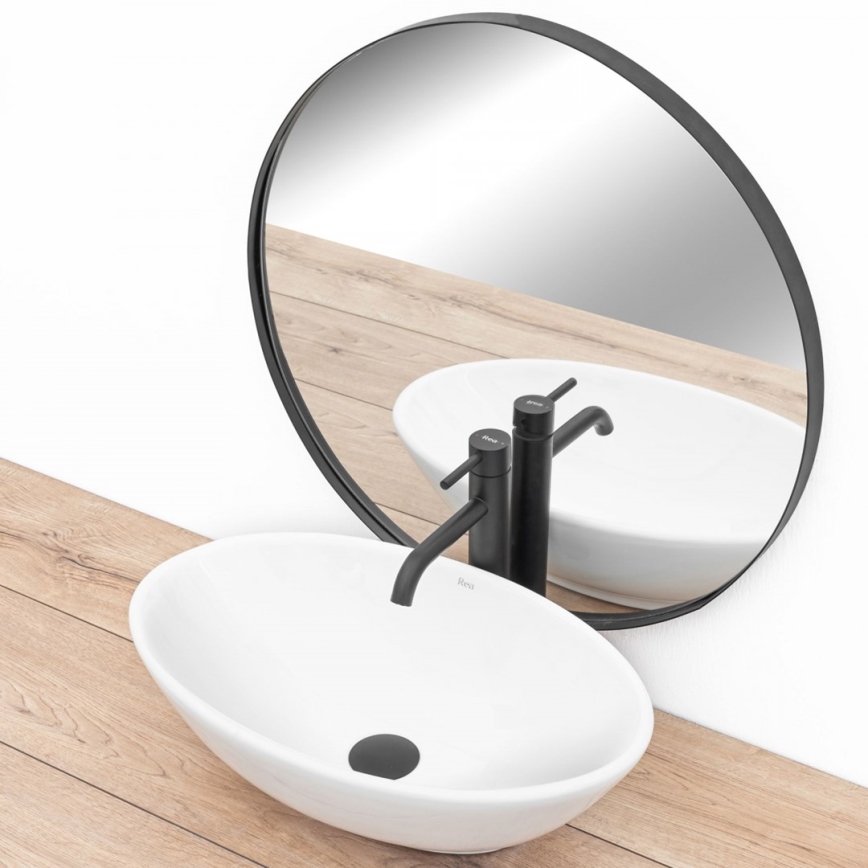 REA-U4603 - Umivalnik na pult PAMELA 33x53 cm keramika/sijajna bela