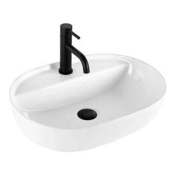 REA-U4620 - Pultni umivalnik AURA 38,5x50,5 cm keramika/sijoča bela