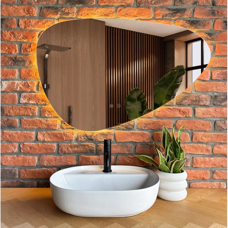 REA-U4620 - Pultni umivalnik AURA 38,5x50,5 cm keramika/sijoča bela