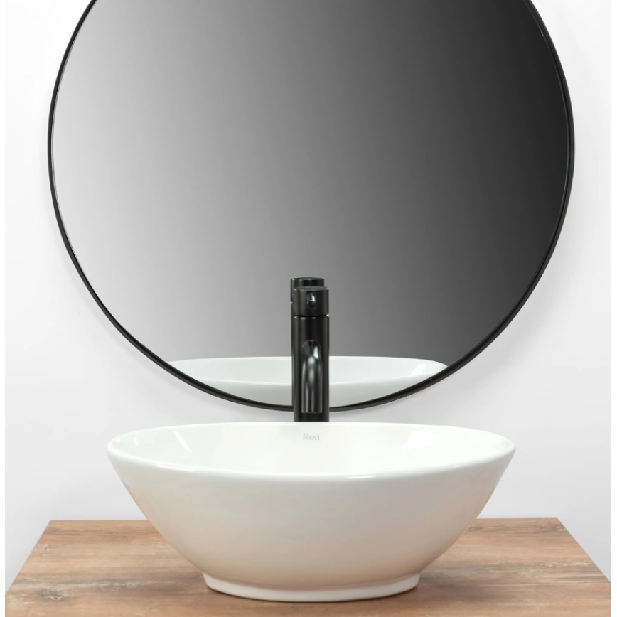 REA-U5804 - Umivalnik na pult PAMELA MINI 26,5x40 cm keramika/sijajna bela