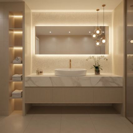 REA-U6371 - Umivalnik na pult JOANA 40,5x65,5 cm keramika/sijajna bela