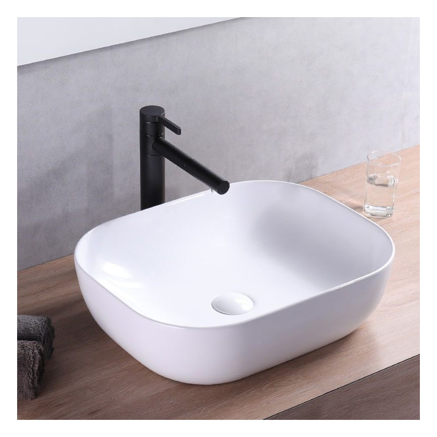 REA-U6521 - Umivalnik za pult BELINDA SLIM 33,5x46,5 cm keramika/sijajno bela
