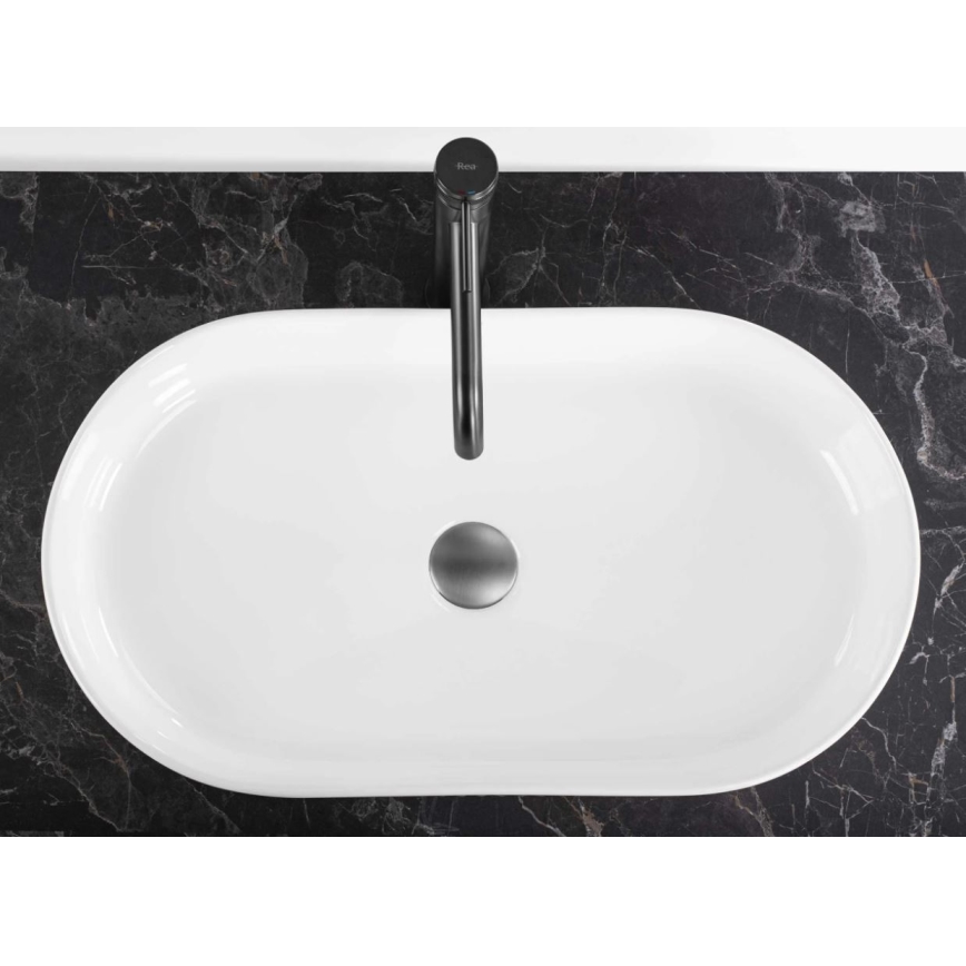 REA-U6526 - Umivalnik na pult VANDA 34x60 cm keramika/sijajna bela