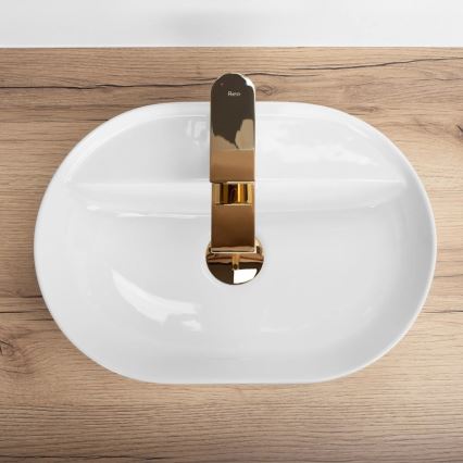 REA-U6617 - Umivalnik na pult AURA 30x42 cm keramika/sijajna bela