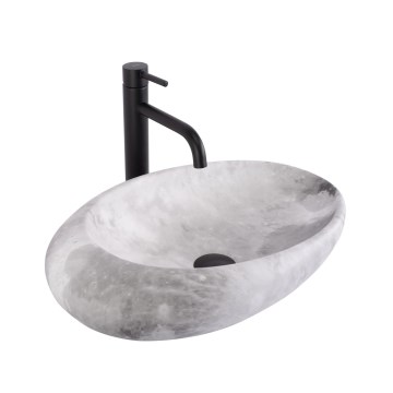 REA-U6651 - Umivalnik za pult ROXY 31x49 cm keramika/siva/imitacija kamna