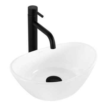 REA-U6803 - Umivalnik na pult KATE 24,5x36,5 cm keramika/sijajna bela