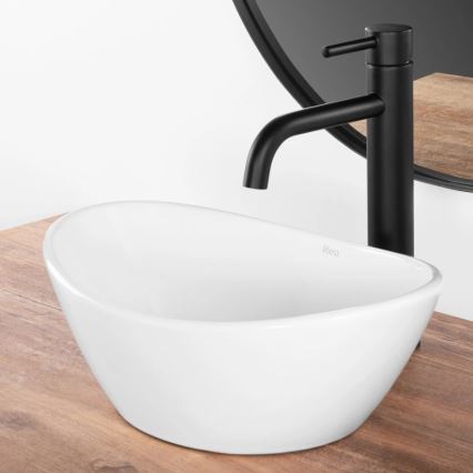 REA-U6803 - Umivalnik na pult KATE 24,5x36,5 cm keramika/sijajna bela