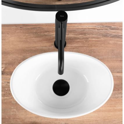 REA-U6803 - Umivalnik na pult KATE 24,5x36,5 cm keramika/sijajna bela