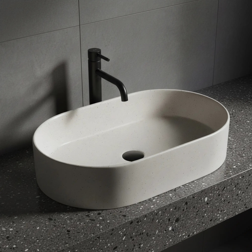 REA-U7341 - Umivalnik za pult NADIA 38,5x61 cm keramika/kremna