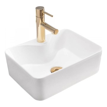 REA-U8196 - Umivalnik za pult KELLY MINI 31x41 cm keramika/visoko sijajna bela