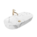 REA-U8403 - Pultni umivalnik CLEO 41x81 cm keramika/marmorni dekor