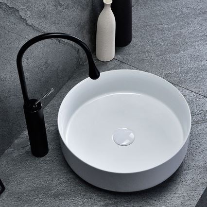 REA-U8493 - Pultni umivalnik ELMA premer 45 cm keramika/sijajna bela