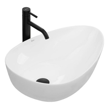 REA-U8536 - Umivalnik na pult GRETA 39x56 cm keramika/sijajna bela