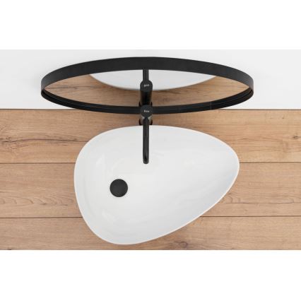 REA-U8536 - Umivalnik na pult GRETA 39x56 cm keramika/sijajna bela