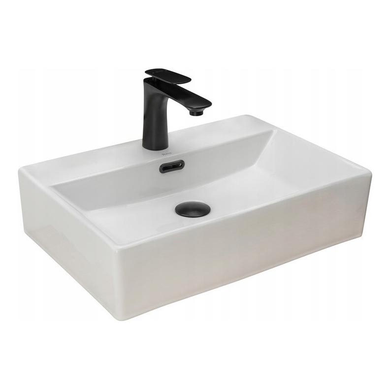 REA-U8701 - Nadpultni umivalnik BONITA 36x51 cm keramika/sijajna bela