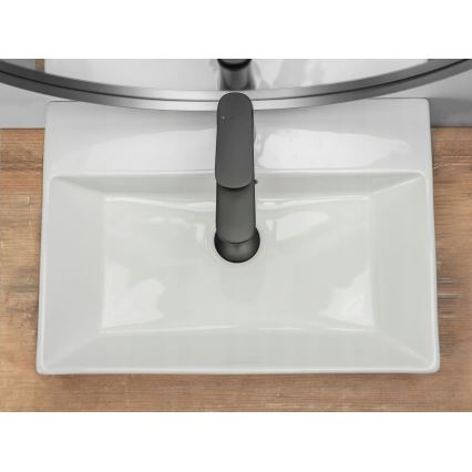REA-U8701 - Nadpultni umivalnik BONITA 36x51 cm keramika/sijajna bela