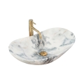 REA-U8742 - Umivalnik na pult ROYAL 36x60,5 cm keramika/bela/imitacija kamna
