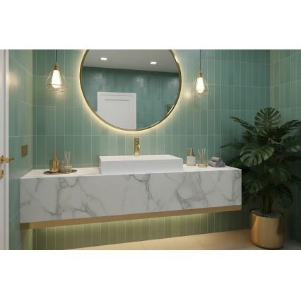 REA-U8901 - Pultni umivalnik GOYA 37x60 cm, iz konglomerata, matna bela