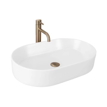 REA-U9657 - Umivalnik za pult NADIA 38,5x61 cm keramika/matna bela