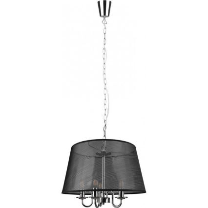 Reality - LED Lestenec na verigi CIMA 5xE14/40W/230V črna