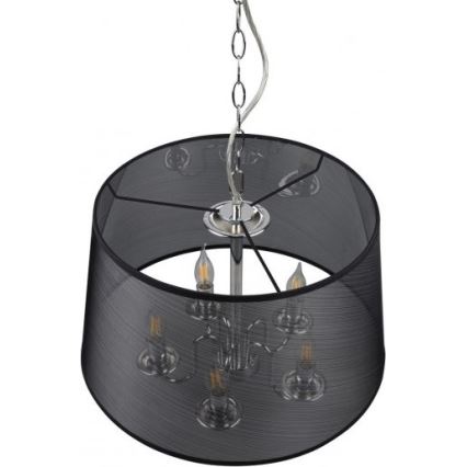 Reality - LED Lestenec na verigi CIMA 5xE14/40W/230V črna