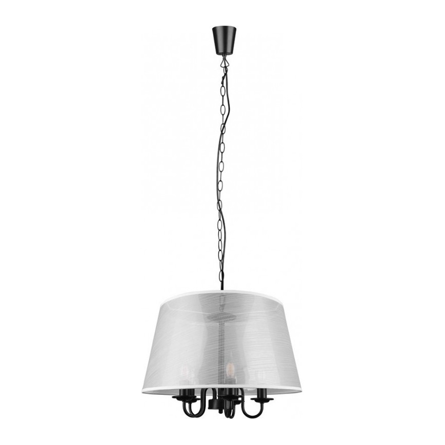Reality - LED Lestenec na verigi CIMA 5xE14/40W/230V siva