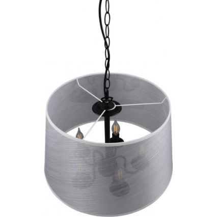 Reality - LED Lestenec na verigi CIMA 5xE14/40W/230V siva