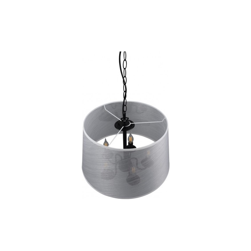 Reality - LED Lestenec na verigi CIMA 5xE14/40W/230V siva
