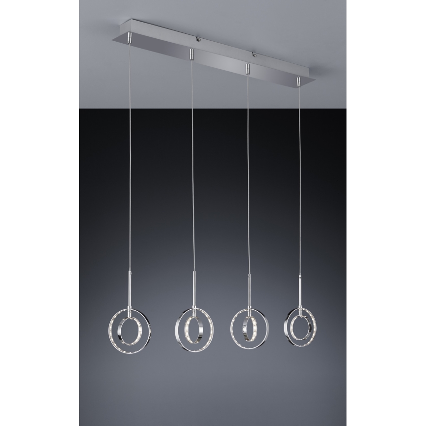 Reality - LED Lestenec na vrvici PRATER 4xLED/4W/230V