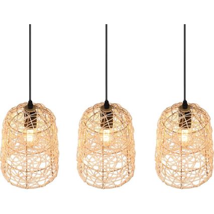 Reality - Viseča svetilka na kablu LOVIS 3xE27/40W/230V črna