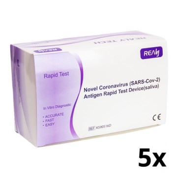 RealyTech - Antigenski COVID-19 hitri (Rapid) test sline 5 kom.